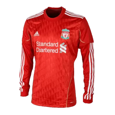 Men's Liverpool Retro Home Soccer Long Sleeves Jersey 2011/12 - worldjerseyshop