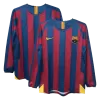 Men's Barcelona Retro Home Soccer Long Sleeves Jersey 2005/06 - worldjerseyshop