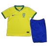 Kids Brazil Home Soccer Jersey Kits(Jersey+Shorts) 2022 - worldjerseyshop