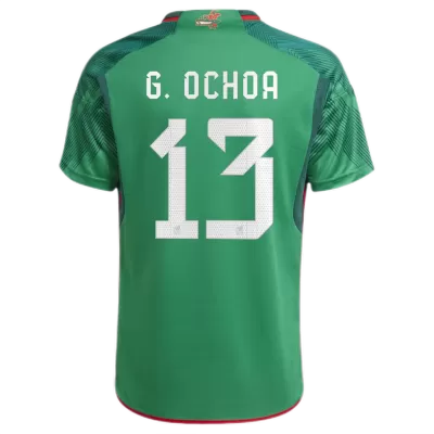 Men's Mexico G.OCHOA #13 Home World Cup Soccer Short Sleeves Jersey 2022 - worldjerseyshop