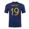 Men's France BENZEMA #19 Home World Cup Player Version Soccer Jersey 2022 - worldjerseyshop