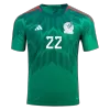 Men's Mexico H.LOZANO #22 Home Player Version Soccer Jersey 2022 - worldjerseyshop