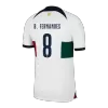 Men's Portugal B.FERNANDES #8 Away World Cup Soccer Short Sleeves Jersey 2022 - worldjerseyshop