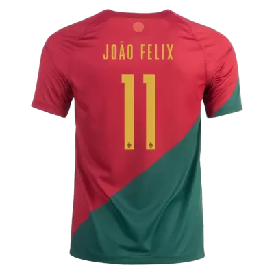 Men's Portugal JOÃO FÉLIX #11 Home World Cup Soccer Short Sleeves Jersey 2022 - worldjerseyshop