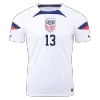 Men's USA MORGAN #13 Home World Cup Soccer Short Sleeves Jersey 2022 - worldjerseyshop