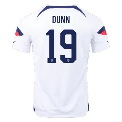 Men's USA DUNN #19 Home World Cup Soccer Short Sleeves Jersey 2022 - worldjerseyshop