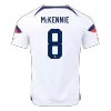 Men's USA McKENNIE #8 Home World Cup Soccer Short Sleeves Jersey 2022 - worldjerseyshop