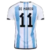 Men's Argentina DI MARIA #11 Home Soccer Short Sleeves Jersey 2022 - worldjerseyshop