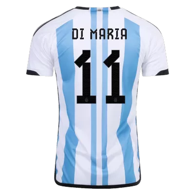 Men's Argentina DI MARIA #11 Home Soccer Short Sleeves Jersey 2022 - worldjerseyshop