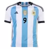 Men's Argentina J. ALVAREZ #9 Home Soccer Short Sleeves Jersey 2022 - worldjerseyshop