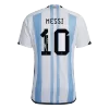 Men's Argentina Sign MESSI #10 Home World Cup Soccer Short Sleeves Jersey 2022 - worldjerseyshop