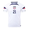 Men's USA WEAH #21 Home World Cup Soccer Short Sleeves Jersey 2022 - worldjerseyshop