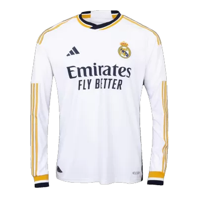 Men's Real Madrid Home Soccer Long Sleeves Jersey Player Version 2023/24 - worldjerseyshop