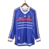 Men's France Retro Home Soccer Long Sleeves Jersey 1998 - worldjerseyshop