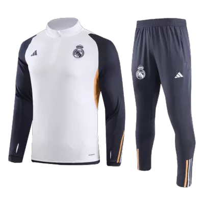 Men's Real Madrid Tracksuit Zipper Sweat Shirt Soccer Kit (Top+Trousers) 2023/24 - worldjerseyshop