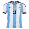 Men's Argentina DI MARIA #11 Home Soccer Short Sleeves Jersey 2022 - worldjerseyshop