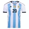 Men's Argentina MAC ALLISTER #20 Home Soccer Short Sleeves Jersey 2022 - worldjerseyshop