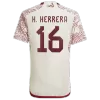 Men's Mexico H.HERRERA #16 Away World Cup Soccer Short Sleeves Jersey 2022 - worldjerseyshop