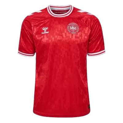 Men's Denmark Home Soccer Short Sleeves Jersey 2024 - worldjerseyshop