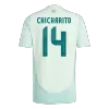 Men's Mexico CHICHARITO #14 Away Soccer Short Sleeves Jersey 2024 - worldjerseyshop