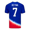 Men's USA REYNA #7 Away Soccer Short Sleeves Jersey 2024 - worldjerseyshop