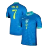 Men's Brazil VINI JR. #7 Away Soccer Short Sleeves Jersey 2024 - worldjerseyshop