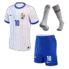 Kids's France MBAPPE #10 Away Soccer Whole Kits(Jerseys+Shorts+Socks) 2024 - worldjerseyshop