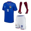 Kids's France MBAPPE #10 Home Soccer Whole Kits(Jerseys+Shorts+Socks) 2024 - worldjerseyshop