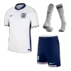 Kids England Whole Kits Home Soccer Kit (Jersey+Shorts+Sock） 2024 - worldjerseyshop