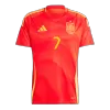 Men's Spain MORATA #7 Home Soccer Short Sleeves Jersey 2024 - worldjerseyshop