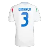 Men's Italy DIMARCO #3 Away Soccer Short Sleeves Jersey 2024 - worldjerseyshop