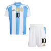 Kids Argentina MESSI #10 Home Soccer Jersey Kits(Jersey+Shorts) 2024 - worldjerseyshop