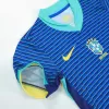 Kids's Brazil Away Soccer Whole Kits(Jerseys+Shorts+Socks) 2024 - worldjerseyshop