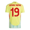 Men's Spain LAMINE YAMAL #19 Away Soccer Short Sleeves Jersey 2024 - worldjerseyshop