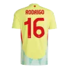 Men's Spain RODRIGO #16 Away Soccer Short Sleeves Jersey 2024 - worldjerseyshop