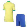 Kids Brazil Home Soccer Jersey Kits(Jersey+Shorts) 2024 - worldjerseyshop