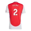 Men's Arsenal SALIBA #2 Home Soccer Short Sleeves Jersey 2024/25 - worldjerseyshop