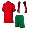 Kids's Portugal Home Soccer Whole Kits(Jerseys+Shorts+Socks) 2024 - worldjerseyshop