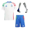 Kids's Italy Away Soccer Whole Kits(Jerseys+Shorts+Socks) 2024 - worldjerseyshop