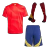 Kids's Spain Home Soccer Whole Kits(Jerseys+Shorts+Socks) 2024 - worldjerseyshop