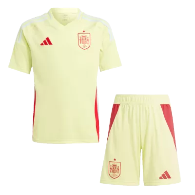 Kids Spain Away Soccer Jersey Kits(Jersey+Shorts) 2024 - worldjerseyshop