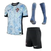 Men's Portugal Away Soccer Whole Kits(Jerseys+Shorts+Socks) 2024 - worldjerseyshop