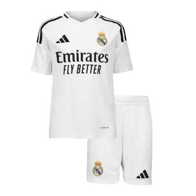 Kids Real Madrid Home Soccer Jersey Kits(Jersey+Shorts) 2024/25 - worldjerseyshop