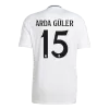 Men's Real Madrid ARDA GÜLER #15 Home Soccer Short Sleeves Jersey 2024/25 - worldjerseyshop