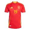 Men's Spain LAMINE YAMAL #19 Home Player Version Soccer Jersey 2024 - worldjerseyshop