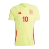 Men's Spain OLMO #10 Away Soccer Short Sleeves Jersey 2024 - worldjerseyshop