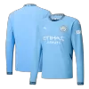 Men's Manchester City Home Soccer Long Sleeves Jersey 2024/25 - worldjerseyshop