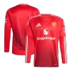 Men's Manchester United Home Soccer Long Sleeves Jersey 2024/25 - worldjerseyshop