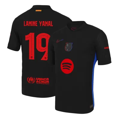 Men's Barcelona LAMINE YAMAL #19 Away Player Version Soccer Jersey 2024/25 - UCL(Spotify Logo Without Text) - worldjerseyshop