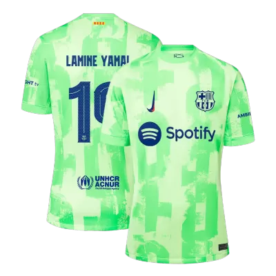 Men's Barcelona LAMINE YAMAL #19 Third Away Soccer Short Sleeves Jersey 2024/25 - UCL - worldjerseyshop